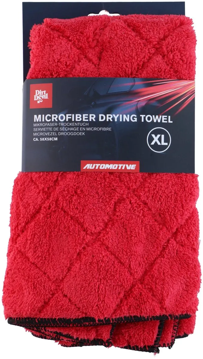 Dirt Devil - Microvezel Droogdoek XL - Schoonmaakdoek - 58x58 cm - Rood