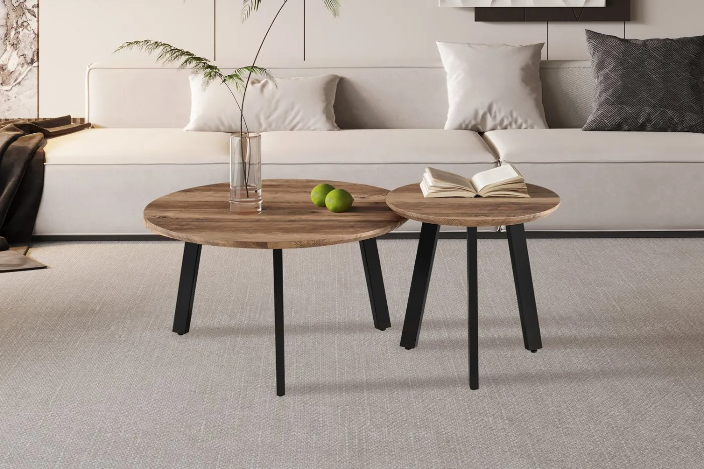 SALE - Set van 2 Salontafels 'Aziz' Decor Mango
