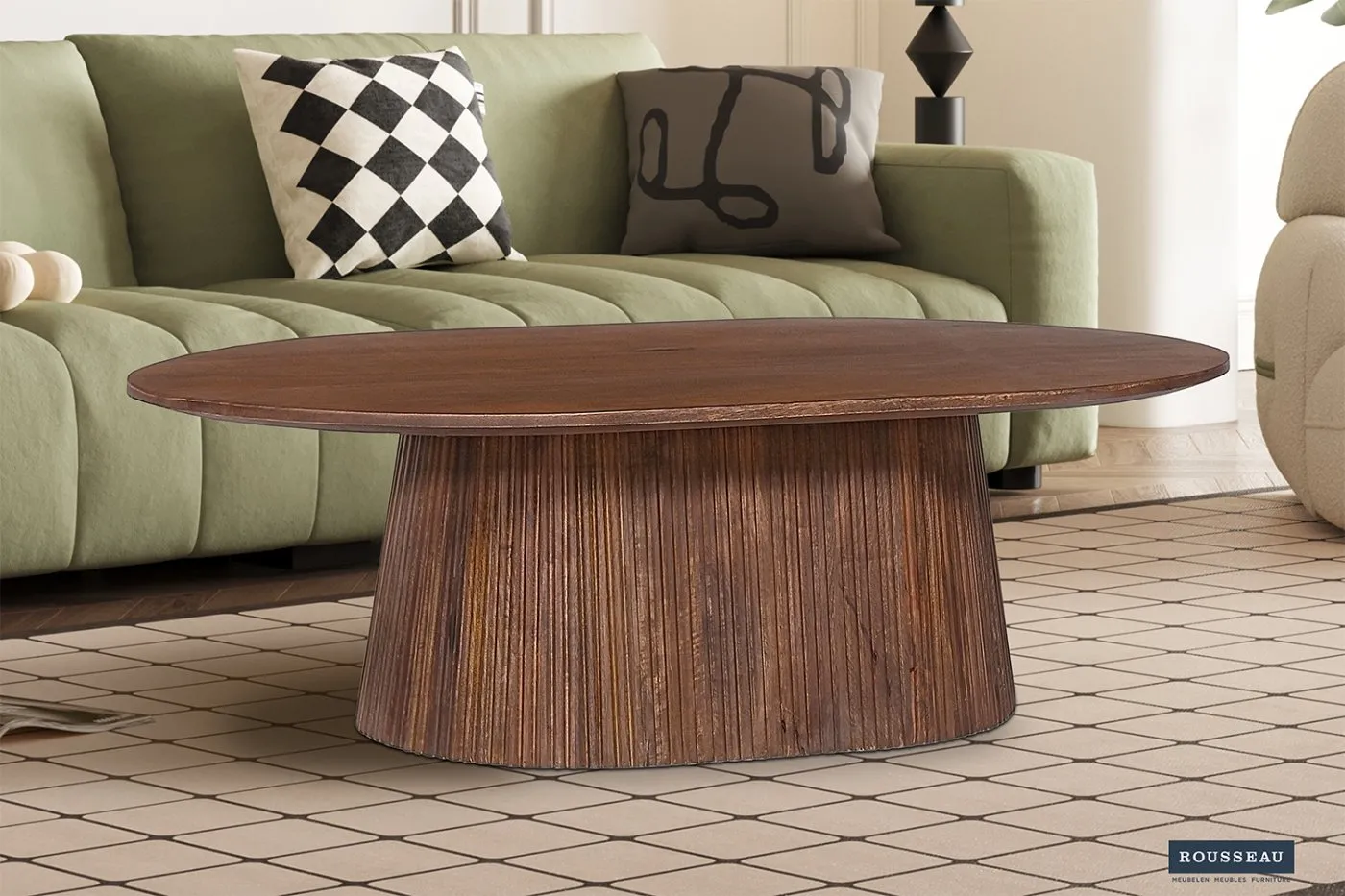Salontafel 'Miguel' 120 cm Ovaal Mango hout