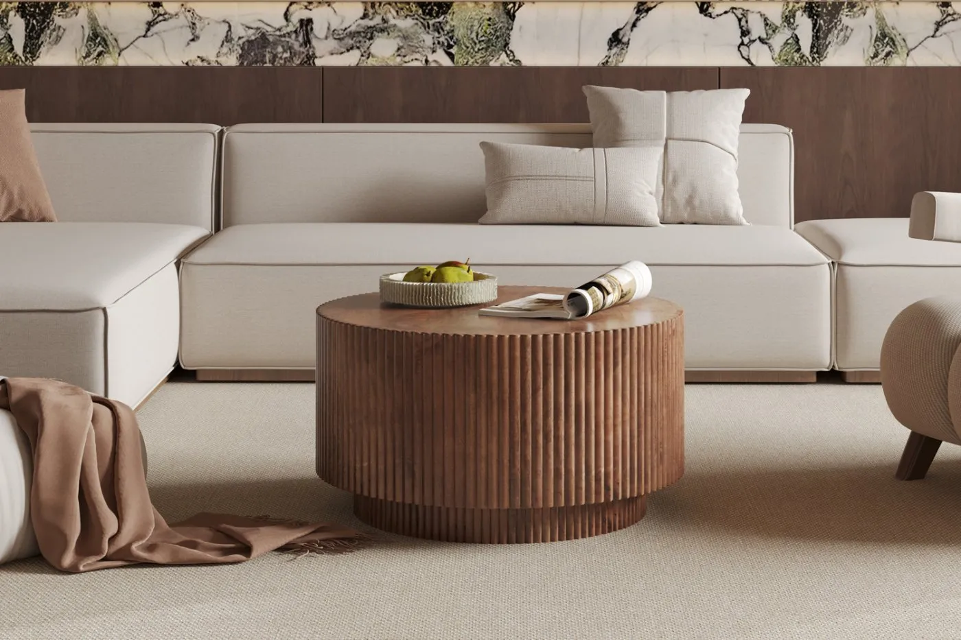 Salontafel 'Victor' Mango hout Lichtbruin